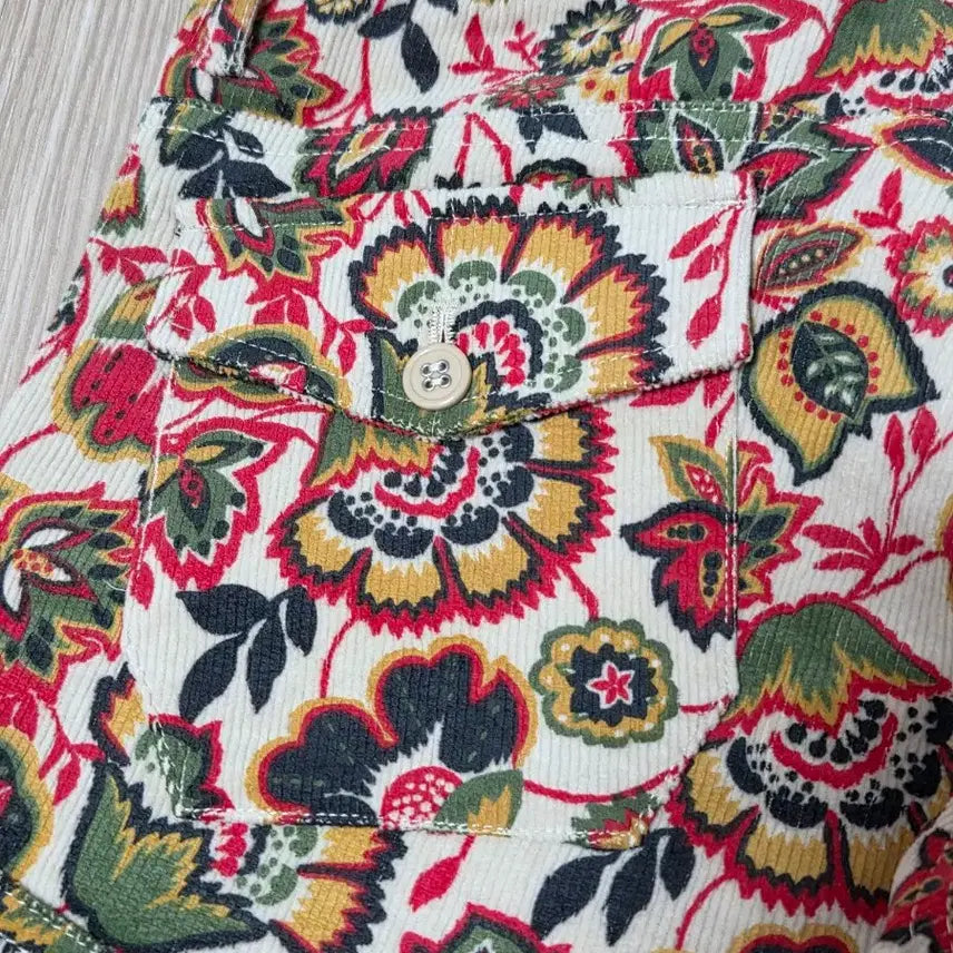 [BUNJANG] Roxy Floral Pattern Cargo Corduroy Pants / ROXY 카고골덴바지 여성팬츠[새상품]