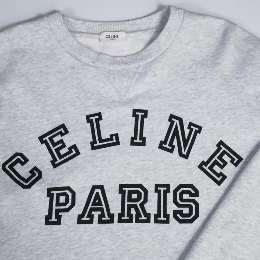 [BUNJANG] Celine Varsity Logo Cropped Sweatshirt / 셀린느 바시티 로고 크롭 스웻셔츠