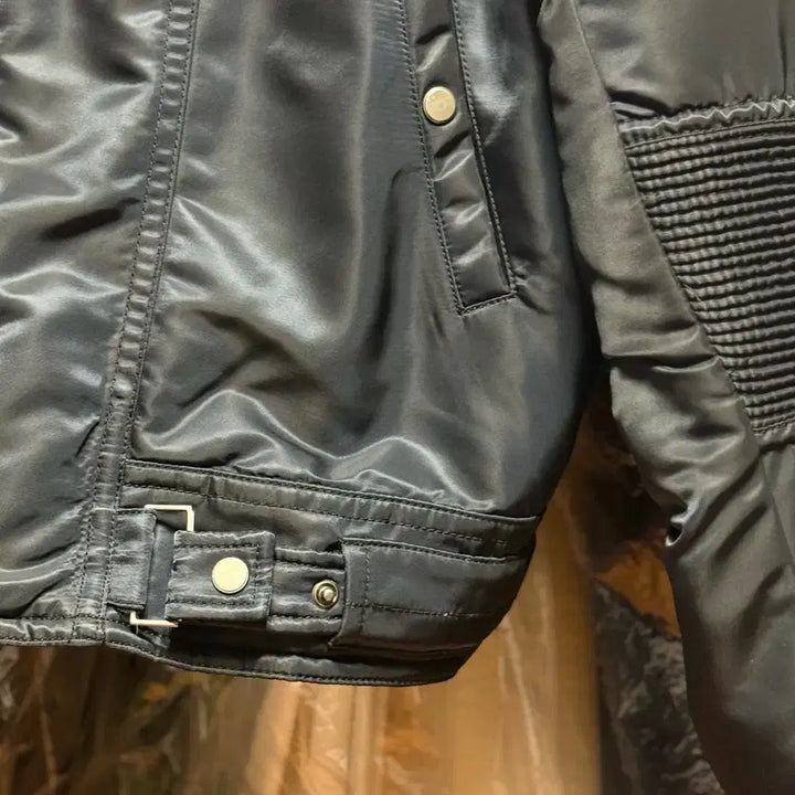 [BUNJANG] ELMOOD Suzuki Quilted Motorcycle Jacket (Black/46) / 엘무드 - 스즈키 퀼티드 모터사이클 자켓 (블랙/46)