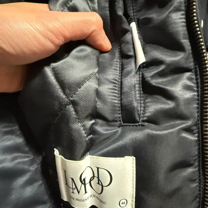 [BUNJANG] ELMOOD Suzuki Quilted Motorcycle Jacket (Black/46) / 엘무드 - 스즈키 퀼티드 모터사이클 자켓 (블랙/46)