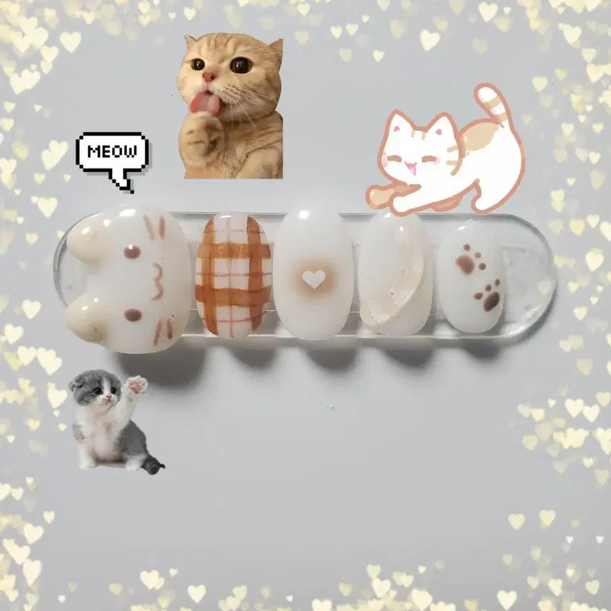 [BUNJANG] Custom Cat Nail Set / 고양이네일