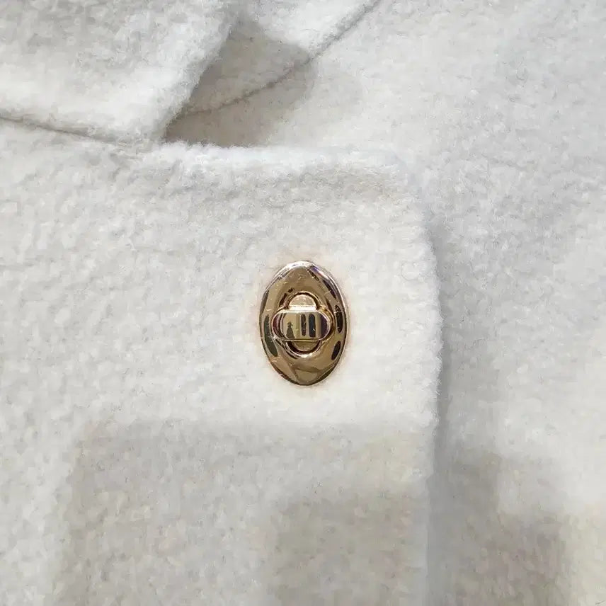 [BUNJANG] Maje Boucle High Neck Belted Half Coat Jacket / 한섬 마쥬 부클 하이넥 벨티드 하프 코트 재킷 55