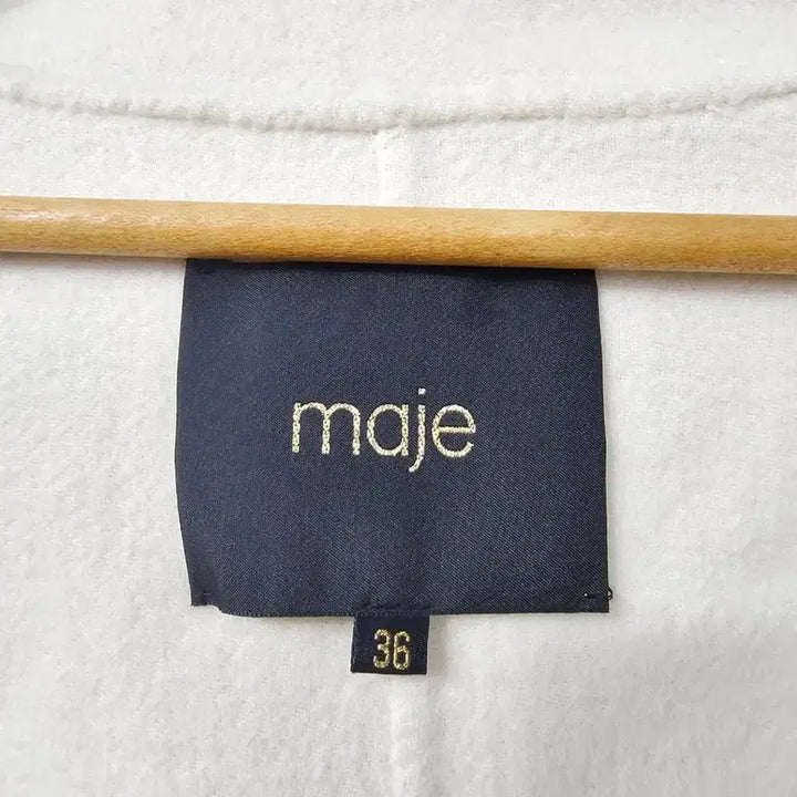 [BUNJANG] Maje Boucle High Neck Belted Half Coat Jacket / 한섬 마쥬 부클 하이넥 벨티드 하프 코트 재킷 55