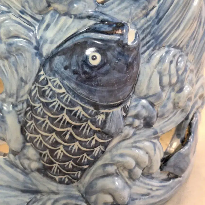 [BUNJANG] Celadon Porcelain Fish Motif Pen Holder / 도자기 필동