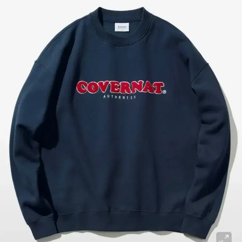 [BUNJANG] Covernat Embroidered Sweatshirt / 커버낫 자수 맨투맨