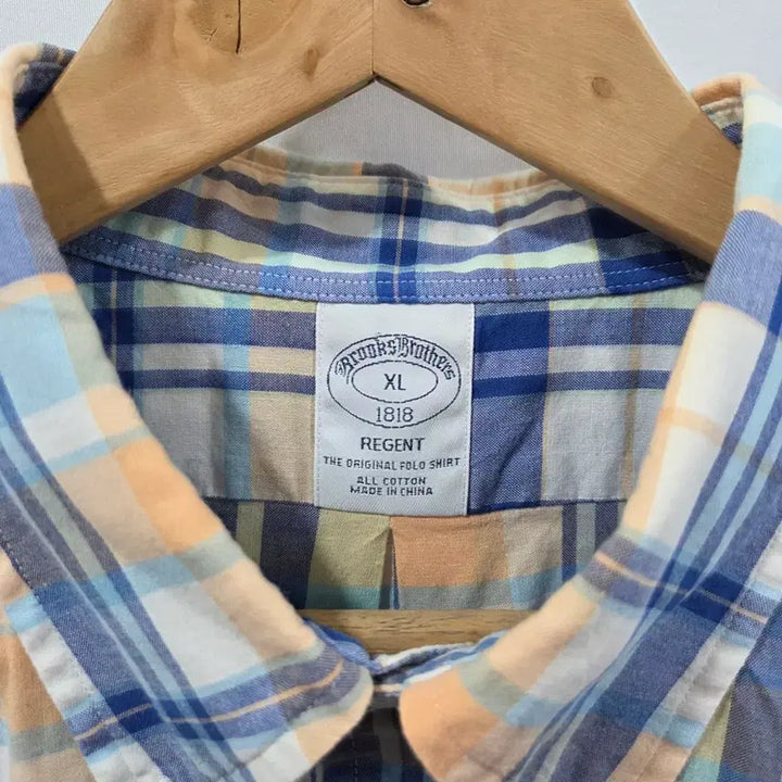 [SOLD OUT] 브룩스브라더스 버튼다운 체크 반팔셔츠 XL