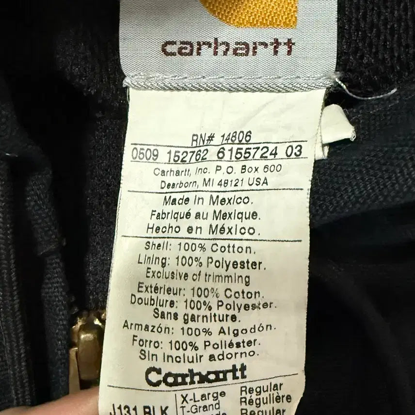 [BUNJANG] Carhartt J131 Black Work Jacket / XL) 빈티지 칼하트 j131 블랙 워크자켓 후드집업
