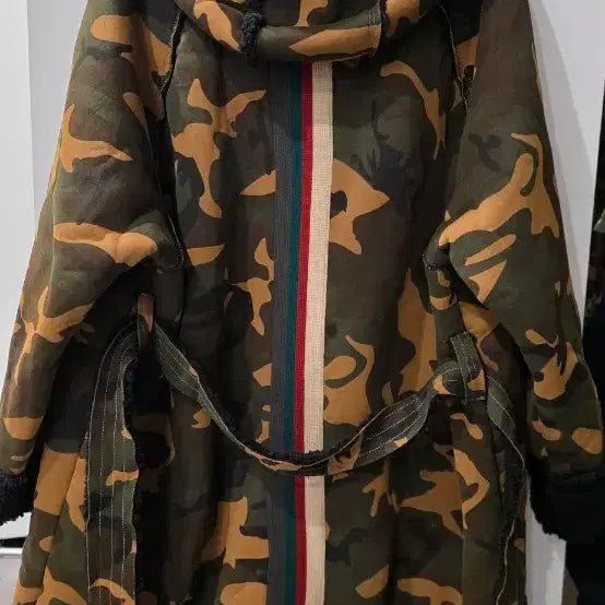 [SOLD OUT] 밀리터리 롱 후드 자켓.코트 /빅사이즈~통통88