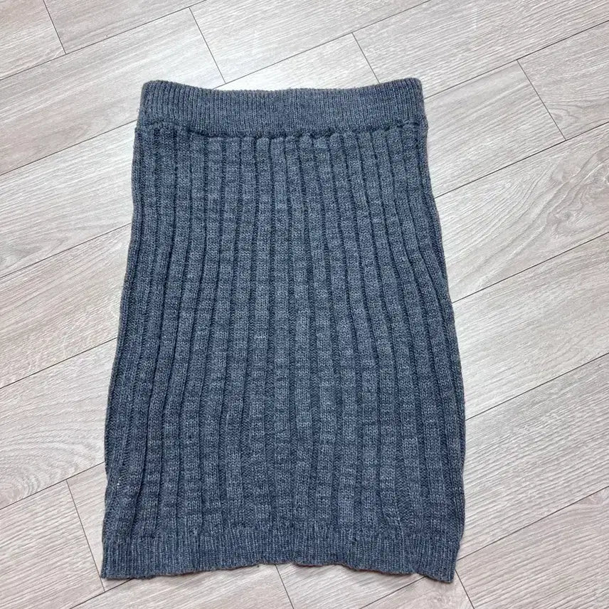 [BUNJANG] Gray Twist Knit Two-Piece Set / 그레이 꽈배기니트 투피스 세트
