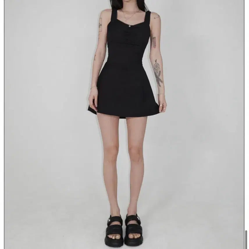 [BUNJANG] Pale Jade Slip Dress - Black / 페일제이드 슬립 원피스 / 블랙