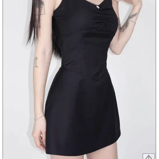 [BUNJANG] Pale Jade Slip Dress - Black / 페일제이드 슬립 원피스 / 블랙
