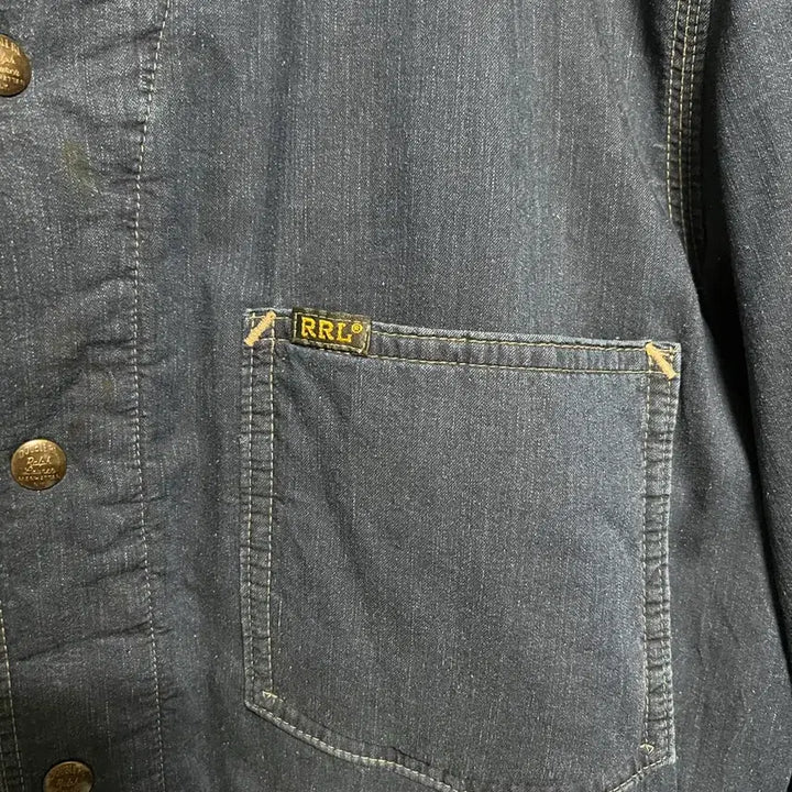 [BUNJANG] RRL Indigo Twill Liner Jacket L / RRL 더블알엘 인디고 트윌 라이너 자켓 L