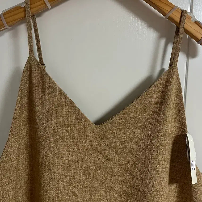 [BUNJANG] GU Vintage Beige Cami Dress / (일본 수입 빈티지)GU 끈 원피스 끈나시 뷔스티에 베이지 L 택있음