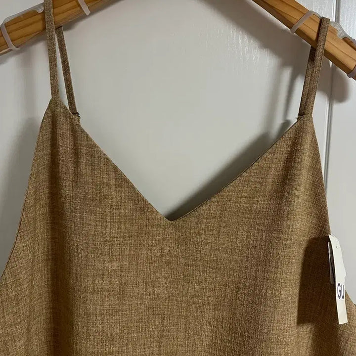 [BUNJANG] GU Vintage Beige Cami Dress / (일본 수입 빈티지)GU 끈 원피스 끈나시 뷔스티에 베이지 L 택있음