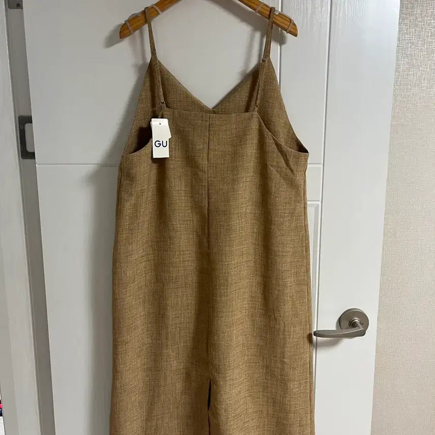 [BUNJANG] GU Vintage Beige Cami Dress / (일본 수입 빈티지)GU 끈 원피스 끈나시 뷔스티에 베이지 L 택있음