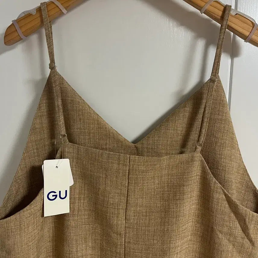 [BUNJANG] GU Vintage Beige Cami Dress / (일본 수입 빈티지)GU 끈 원피스 끈나시 뷔스티에 베이지 L 택있음