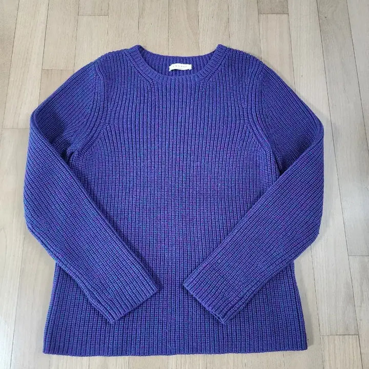[BUNJANG] Sandro Wool Knit Sweater / 산드로  골지 울 니트 스웨터 100 보라