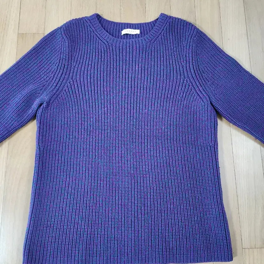 [BUNJANG] Sandro Wool Knit Sweater / 산드로  골지 울 니트 스웨터 100 보라