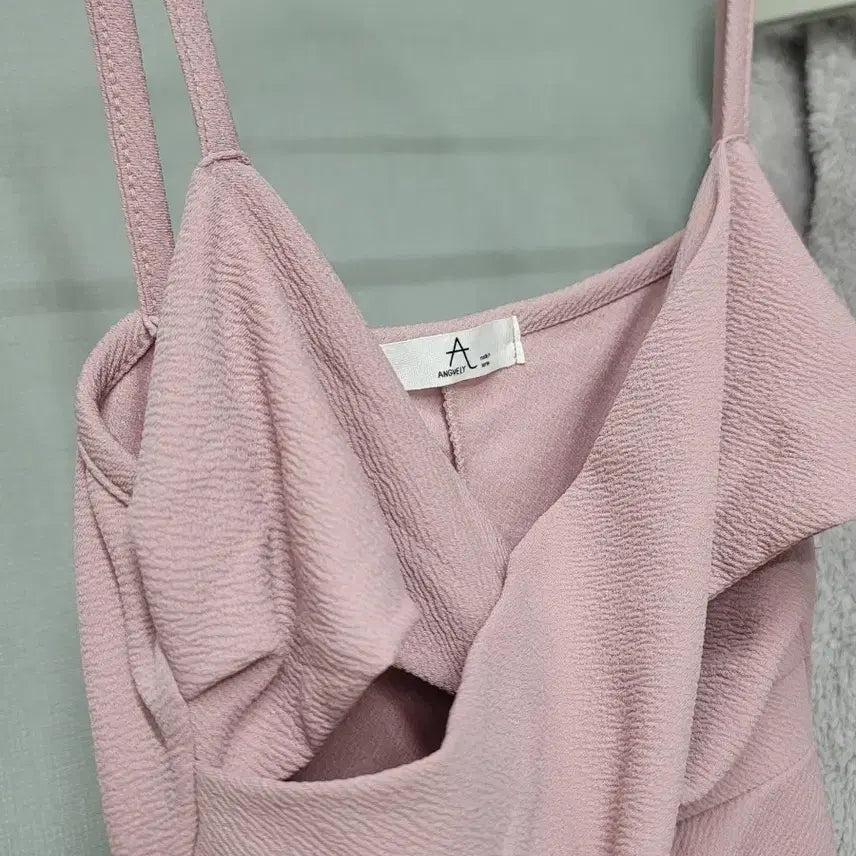 [BUNJANG] Pink Long Strap Dress / 핑크 롱 끈 원피스