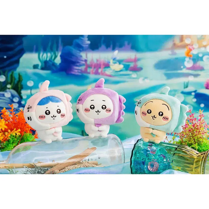 [BUNJANG] Chiikawa Market Aquarium Fish Hachiware Plush Keyring / 치이카와 마켓 수족관 물고기 하치와레 인형 누이 키링