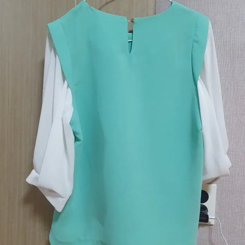 [BUNJANG] Wonderplace Mint Chiffon Blouse / 55 원더플레이스 민트색 시폰 블라우스