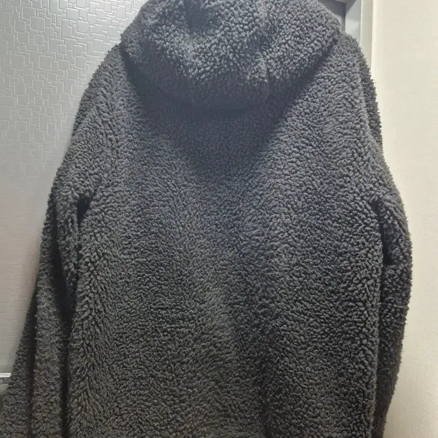 [BUNJANG] National Geographic Fleece Hoodie Black / 내셔널지오그래픽 후리스 후드집업 블랙
