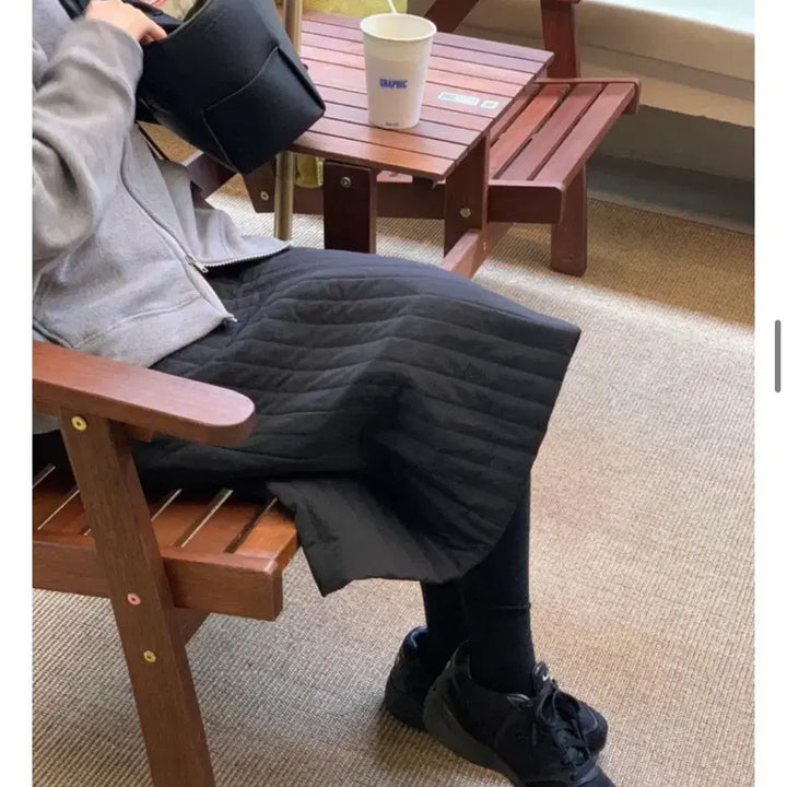 [BUNJANG] BR Brunch Code A-Line Quilted Winter Padded Skirt / BR 더 브런치 코드 패딩 스커트 A라인 겨울 퀼팅m