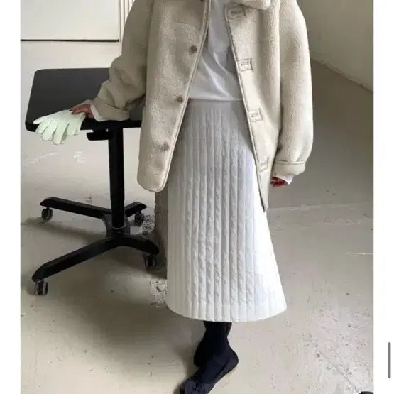 [BUNJANG] BR Brunch Code A-Line Quilted Winter Padded Skirt / BR 더 브런치 코드 패딩 스커트 A라인 겨울 퀼팅m