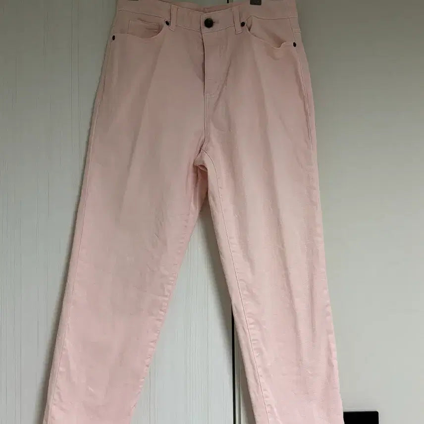 [BUNJANG] Beanpole Ladies Light Pink Dyed Denim Pants / 빈폴레이디스 라이트 핑크 배기핏 다잉 데님 팬츠 (BF2421U15Y)