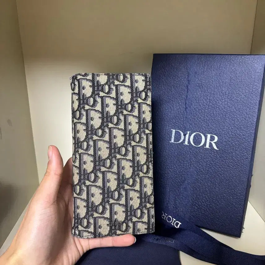 [BUNJANG] Dior Oblique Vertical Long Wallet Beige / [A,풀박스]디올 오블리크 버티컬 장지갑 베이지