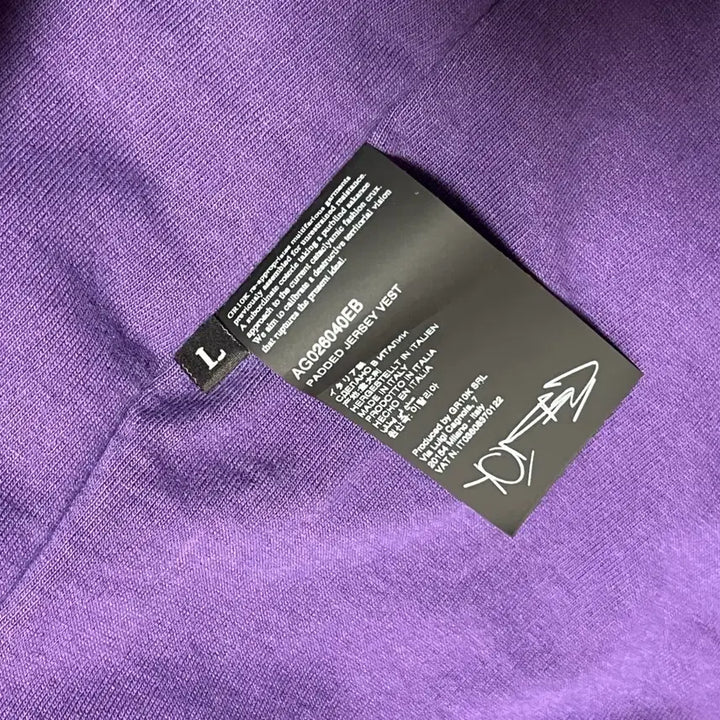 [BUNJANG] GR10K Padded Jersey Vest / GR10K padded jersey vest purple L size