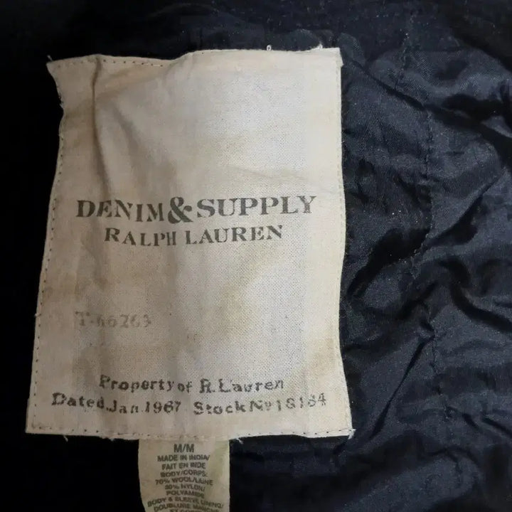 [BUNJANG] Polo Denim &amp; Supply Double Wool Long Coat / POLO 데님앤서플라이 더블 울 롱코트  앵커 버튼