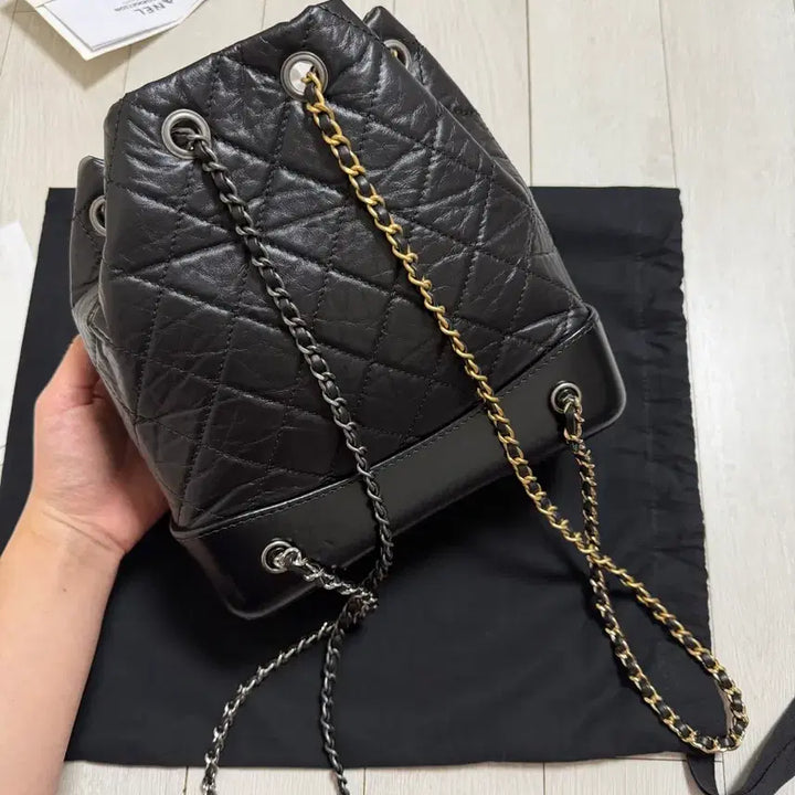 [BUNJANG] Gabrielle Small Black Backpack Full Package / 샤넬 가브리엘 백팩 스몰 블랙 풀구성