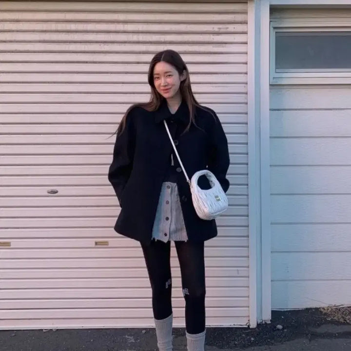 [BUNJANG] LC DC Twist Layered Knit Skirt / lcdc 트위스트 레이어드 니트 스커트