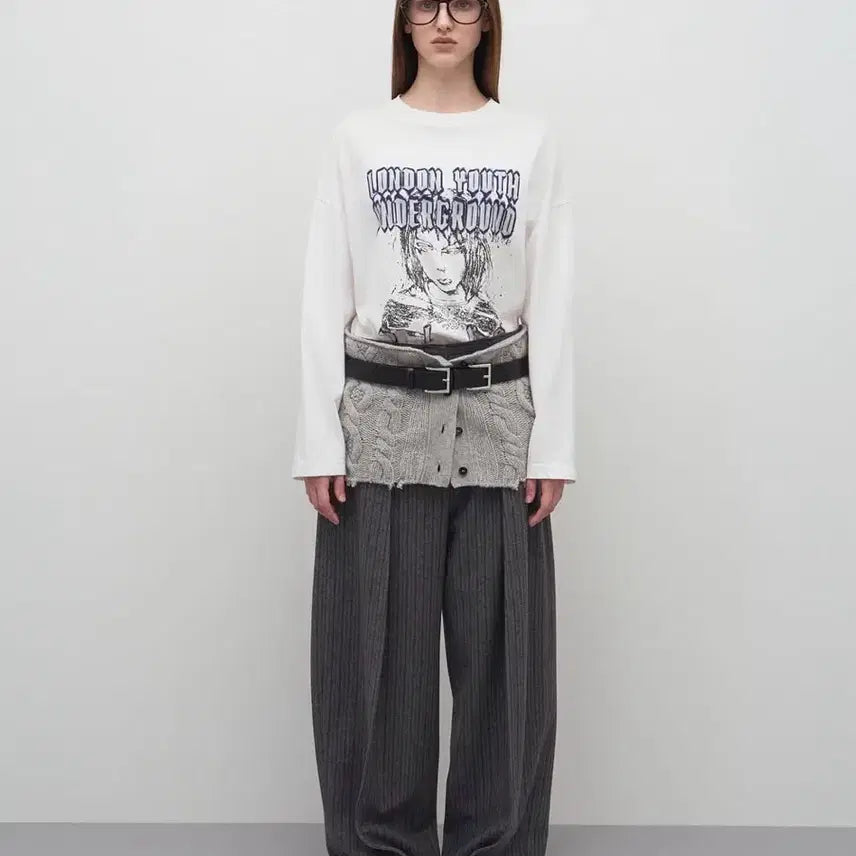 [BUNJANG] LC DC Twist Layered Knit Skirt / lcdc 트위스트 레이어드 니트 스커트