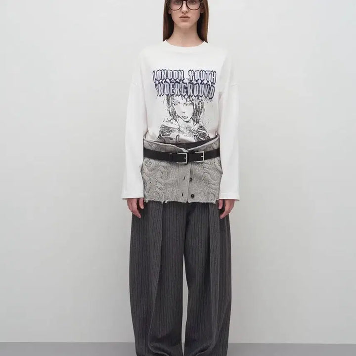 [BUNJANG] LC DC Twist Layered Knit Skirt / lcdc 트위스트 레이어드 니트 스커트