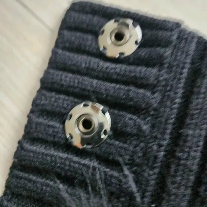 [BUNJANG] SPORTMAX Black Knit Muffler with Fox Fur / SPORTMAX 블랙 니트 머플러 폭스 퍼