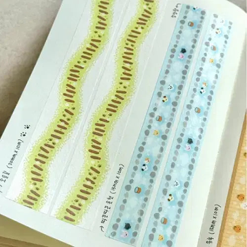 [BUNJANG] Westies Trail/Hot Spring Washi Tape Set / 웨스티즈 오솔길/따끈따끈 온천 마테 2종