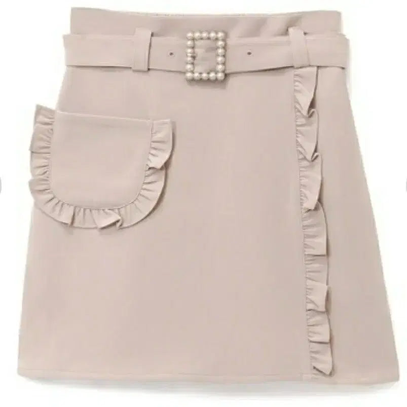 [BUNJANG] Honey Cinnamon Ruffle Pearl Belt Pink Princess Skirt / 급처상태최상!허니시나몬 러플 진주벨트 핑크 공주 스커트 치마 리즈리사st