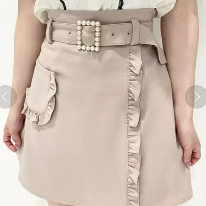 [BUNJANG] Honey Cinnamon Ruffle Pearl Belt Pink Princess Skirt / 급처상태최상!허니시나몬 러플 진주벨트 핑크 공주 스커트 치마 리즈리사st