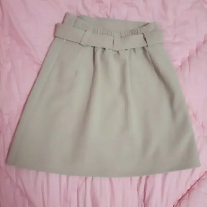 [BUNJANG] Honey Cinnamon Ruffle Pearl Belt Pink Princess Skirt / 급처상태최상!허니시나몬 러플 진주벨트 핑크 공주 스커트 치마 리즈리사st