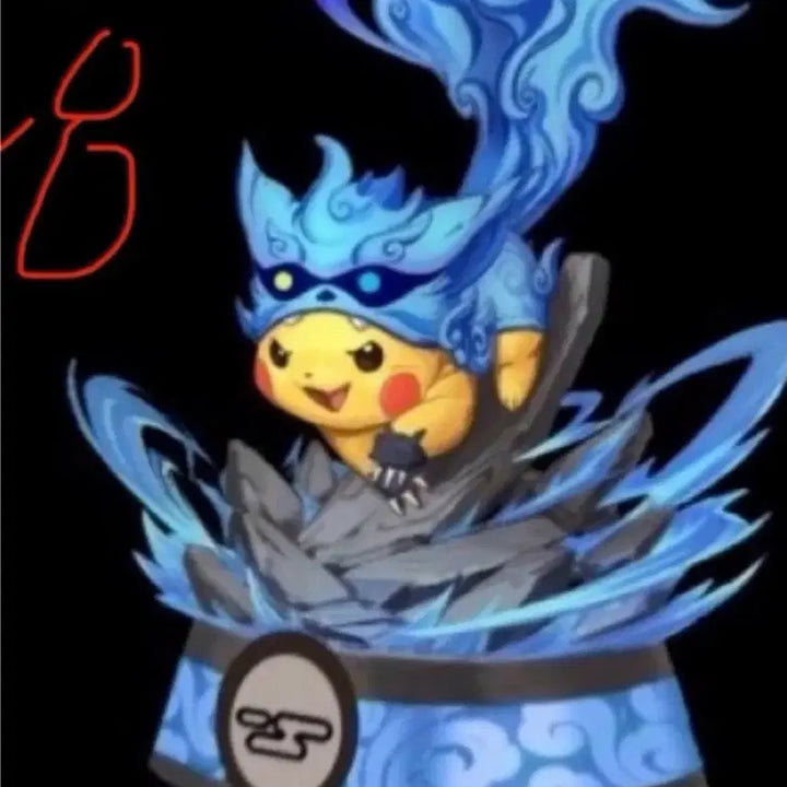 [BUNJANG] Naruto & Pokemon Pikachu Resin Figure / 나루토 - 미수 & 포켓몬 피카츄 콜라보 레진 피규어 팝니다.