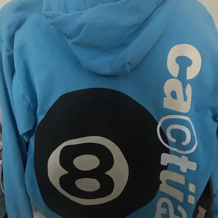 [BUNJANG] Stussy CPFM 8-Ball Pigment Dyed Hoodie Blue / 스투시 x CPFM 8볼 피그먼트 다이드 후드 블루
