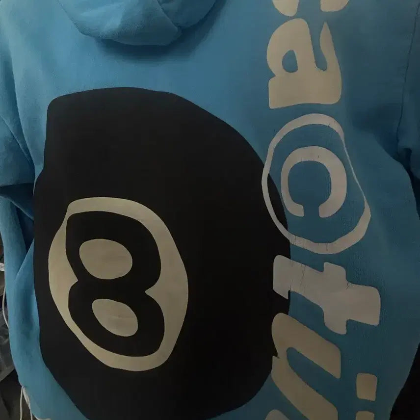 [BUNJANG] Stussy CPFM 8-Ball Pigment Dyed Hoodie Blue / 스투시 x CPFM 8볼 피그먼트 다이드 후드 블루