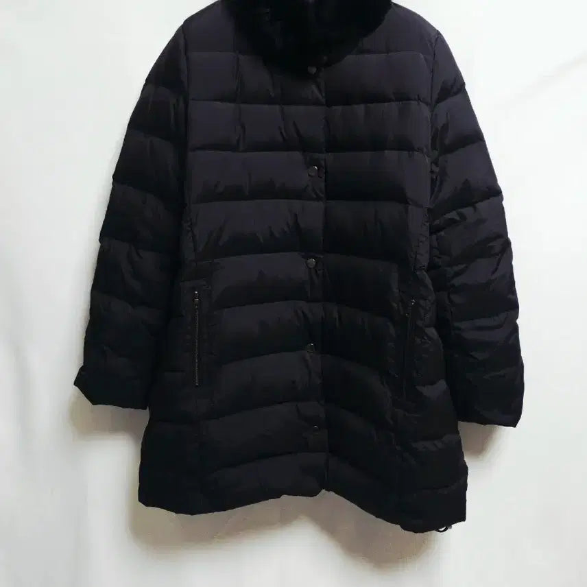[BUNJANG] Stellar Nova Black Down Long Padded Coat / 스텔라 노바 블랙 다운 천연모피 롱패딩