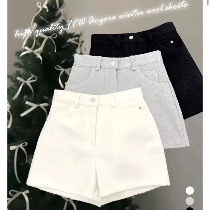 [BUNJANG] Unbranded Alpaca Blend High-Waist Short Pants / 새상품) 울 50% 알파카 하이웨스트 숏팬츠 아이보리