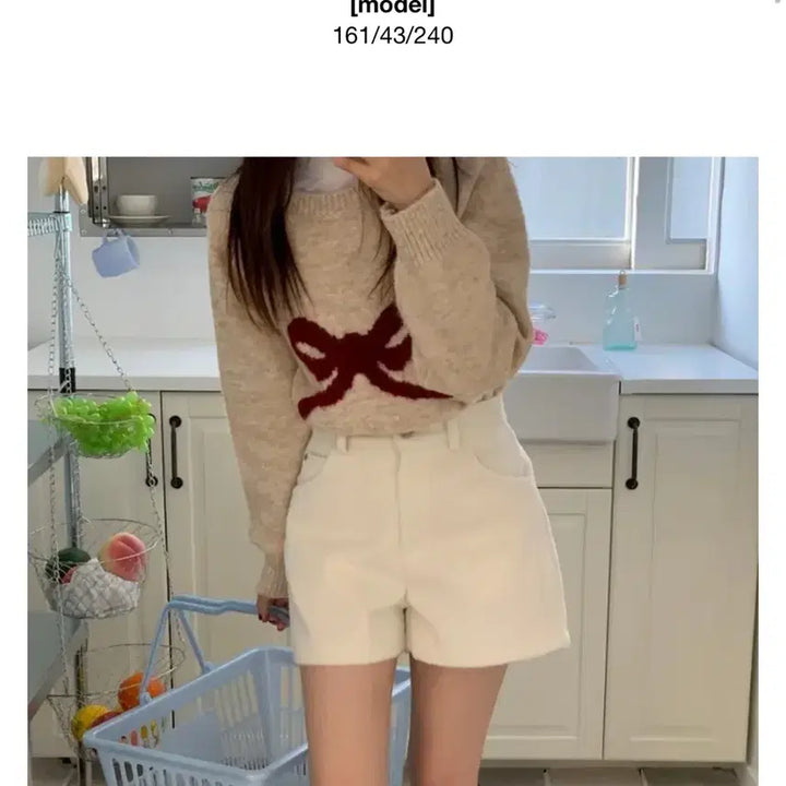 [BUNJANG] Unbranded Alpaca Blend High-Waist Short Pants / 새상품) 울 50% 알파카 하이웨스트 숏팬츠 블랙