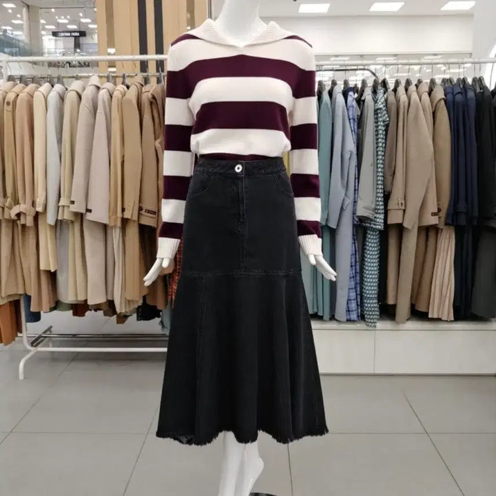 [BUNJANG] CC Collect Slit Detail Denim Skirt / 22FW CC COLLECT 옆트임 포인트 데님 스커트
