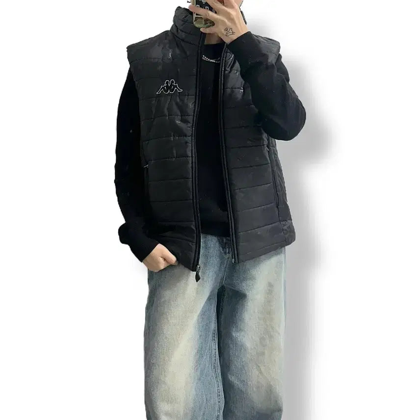 [BUNJANG] Kappa Quilted Lightweight Padded Vest / 카파 누빔 경량패딩 조끼