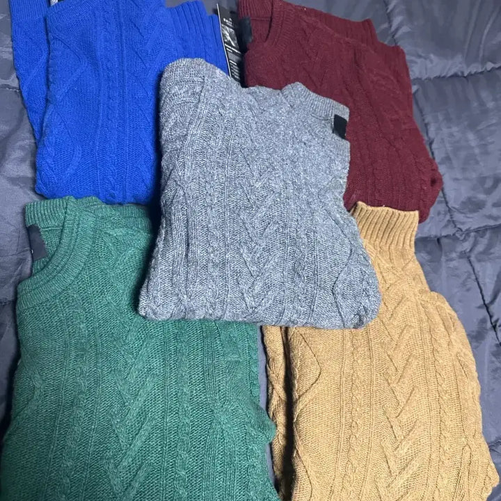 [BUNJANG] NITTED Heavy Wool Cable Knit Sweater (5 Items) / 니티드 / 헤비울 케이블 니트 5종 / L